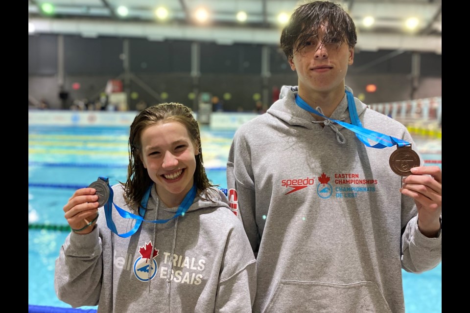Laila Oravsky and Jordi Vilchez, members of the Barrie Trojan Swim Club, have been selected as two of only 12 athletes to represent Ontario at the upcoming Canada Summer Games in Niagara Falls.