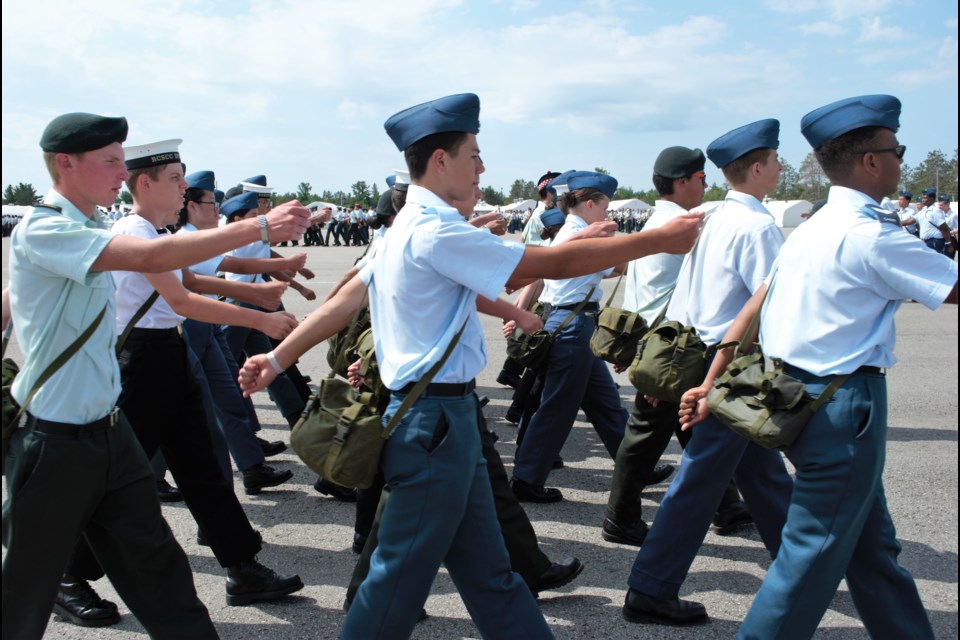 Cadets participate in a final march at the end of the Camp Blackdown graduation ceremony, held Friday, Aug. 16, 2019. Jessica Owen/BarrieToday