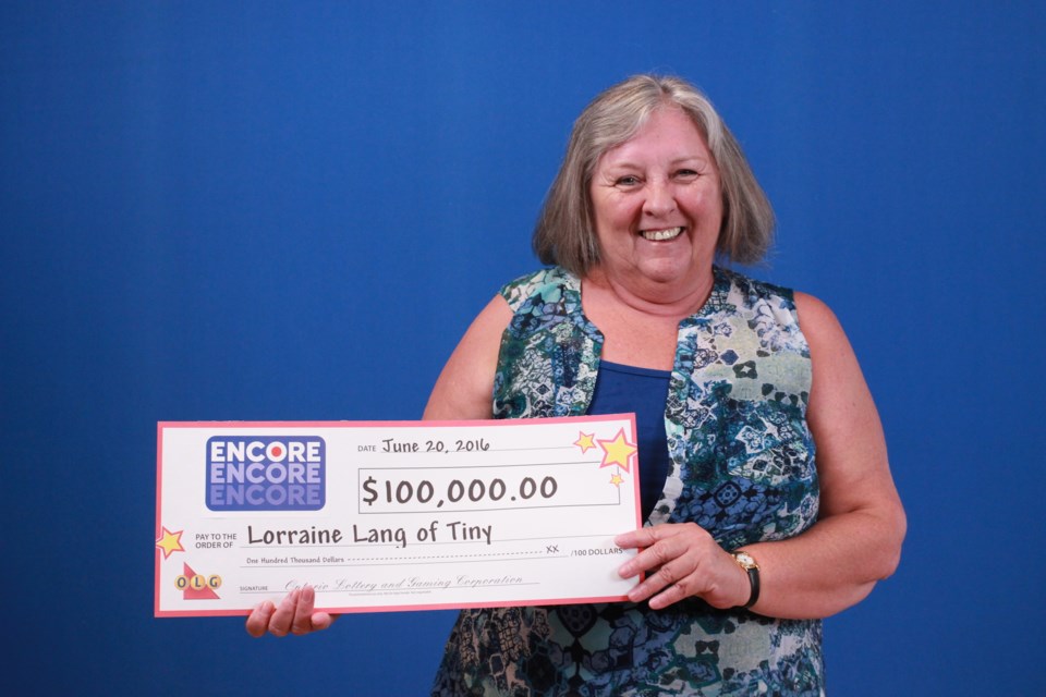 Encore (Lotto Max)_June 10, 2016_$100,000.00_Lorraine Lang of Tiny
