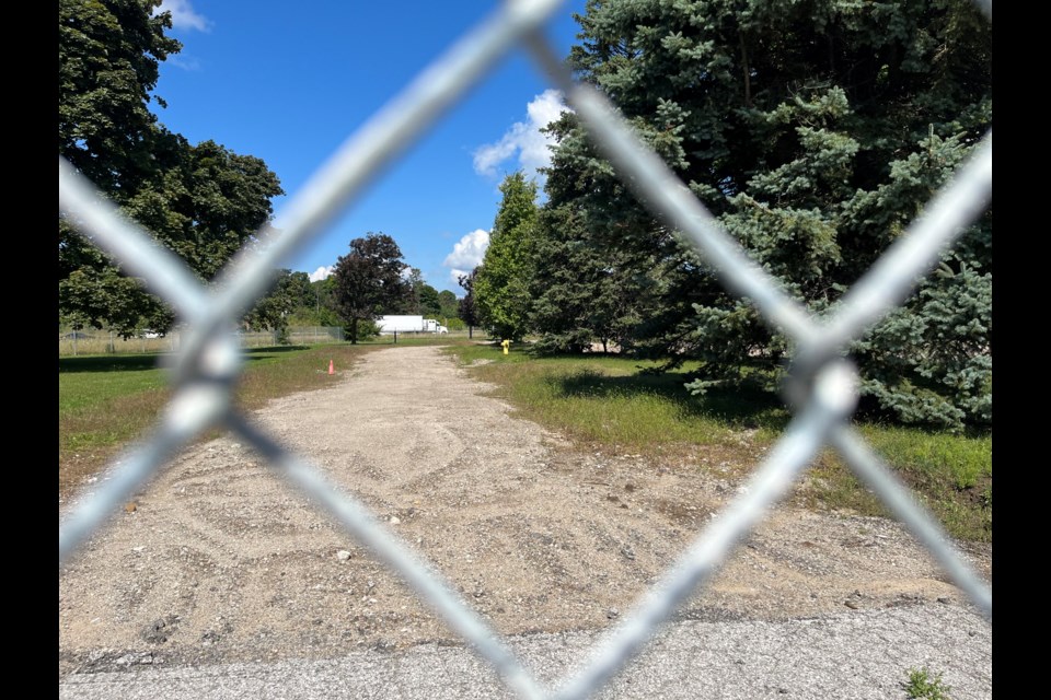 Site of the former Barrie OPP detachment on Rose Street at Highway 400, which has been demolished to make way for social housing and a temporary emergency shelter. 