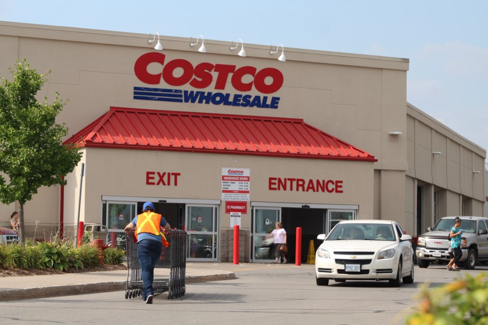 Costco Wholesale, located on Mapleview Drive in south-end Barrie, is shown in a file photo. Raymond Bowe/BarrieToday