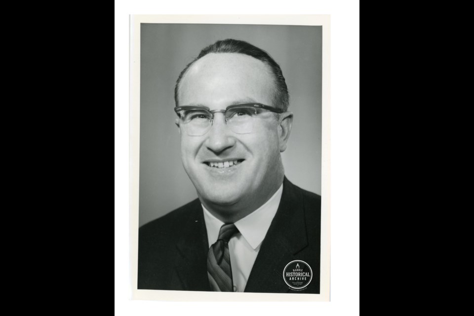 A headshot of Willard Kinzie from his time as mayor of Barrie, 1957 to 1961. Photo courtesy of the Barrie Historical Archive