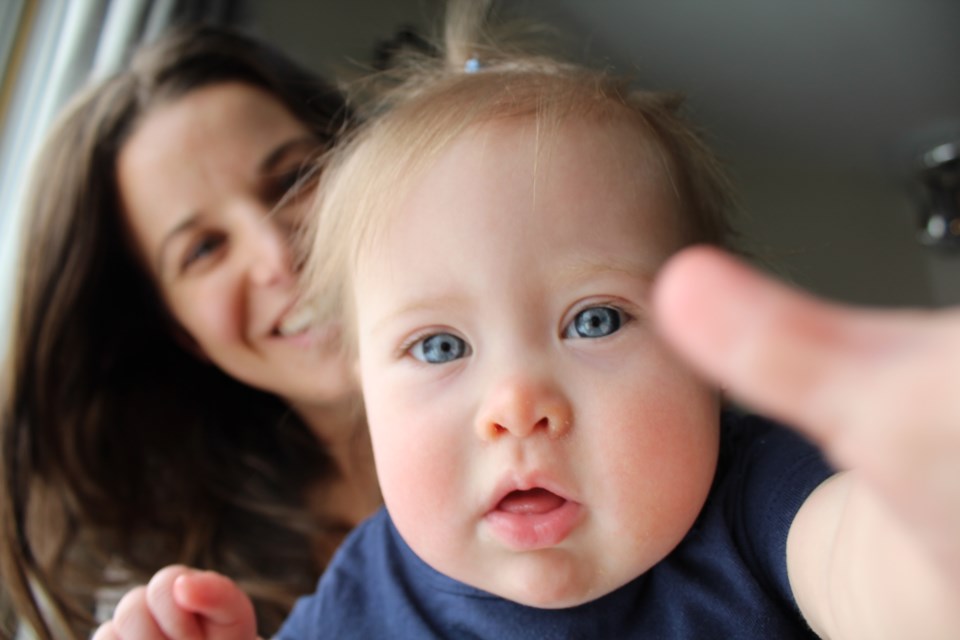 Barrie's Ruby Cordua, who is just over nine months old, has been chosen as a 2020 ambassador for an American-based organization called Nothing Down. Ruby is shown with her mom, Ashley, at their south-end Barrie home. Raymond Bowe/BarrieToday