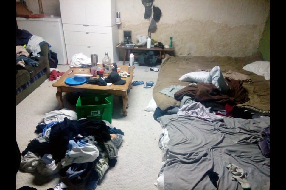 A photo of the squalid living conditions endured by human trafficking victims. Contributed image