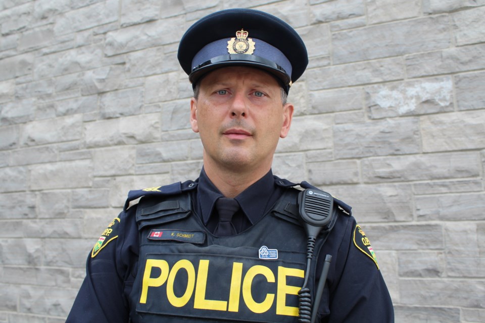 OPP Sgt. Kerry Schmidt, of the Highway Traffic Division, is shown in a file photo. Raymond Bowe/BarrieToday