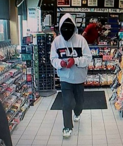 Investigators believe the aptly dubbed Red-Gloved Bandit may have struck for a third time on Thursday, March 19, 2020 following a robbery on Bayfield Street. Photo supplied