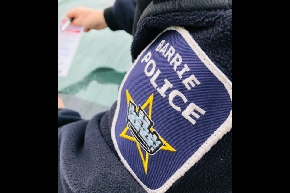 Barrie police shoulder patch. Image supplied