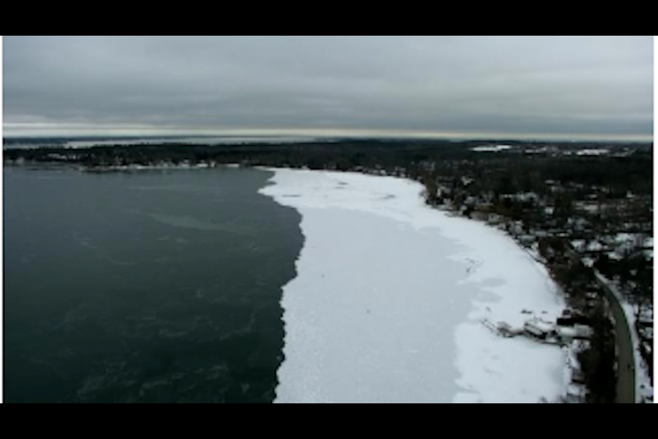 Lake Simcoe Ice Conditions, Jan. 27, 2021