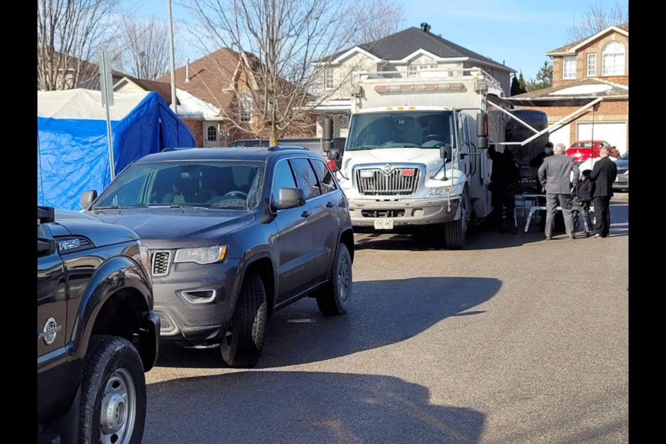 The OPP says the heavy police presence on Dunsmore Lane in Barrie recently was in relation to organized crime, drugs and weapons. 