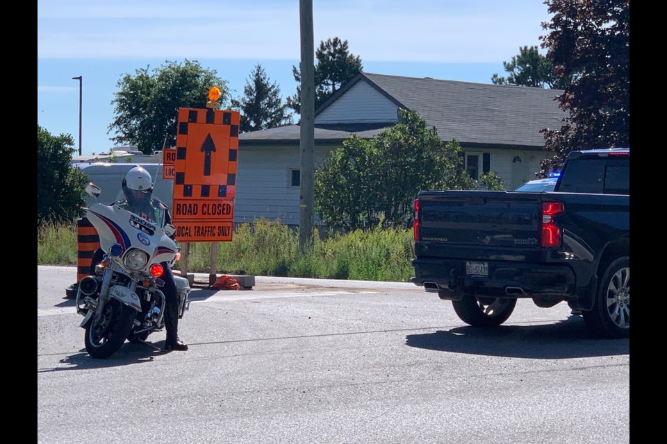 Barrie police on scene at a fatal crash that killed six people, near McKay Road and County Road 27 in the city's south end. 