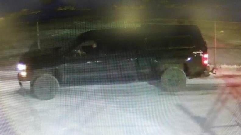 City police have released this image of a vehicle connected to a tire theft at a Barrie dealership's fenced-in compound on Caplan Avenue which occurred in December 2018. Photo supplied