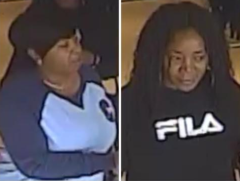Barrie police have released surveillance images of two women wanting in connection to a shoplifting incident on Bayfield Street. Photo supplied