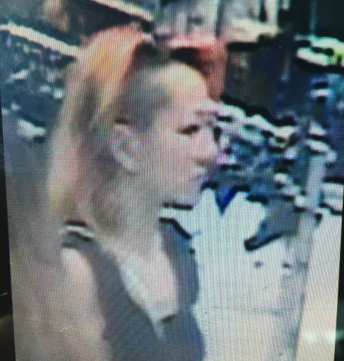 Barrie police released this surveillance image following an alleged shoplifting incident at Hudson's Bay store on Bayfield Street. Photo supplied