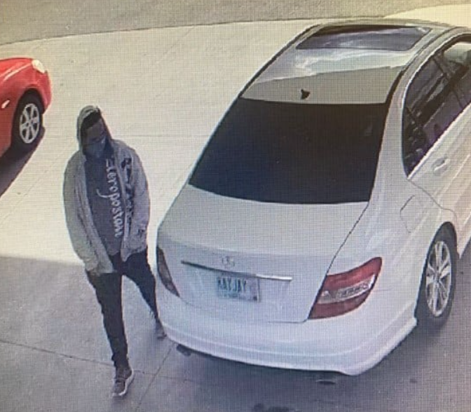 Barrie police have released surveillance images of a male wanted for allegedly stealing gas from a Cundles Road East station on May 7. 