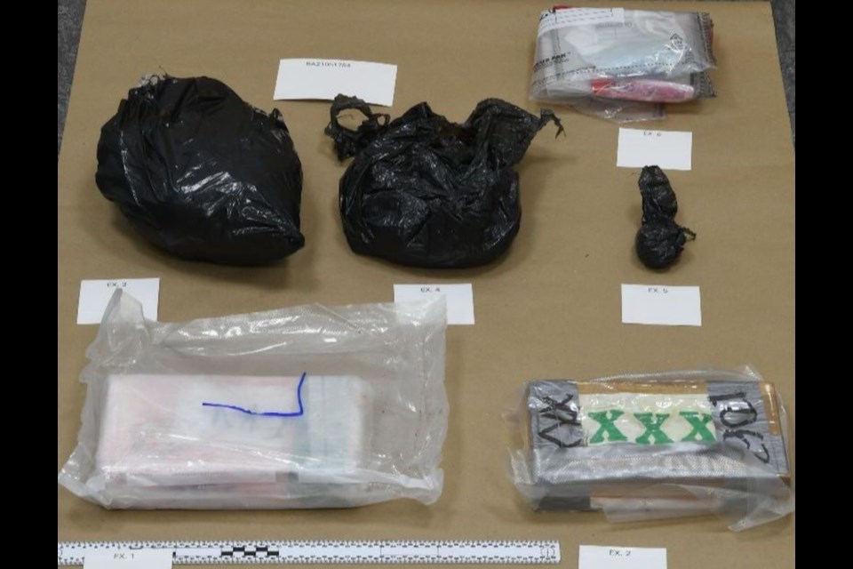 Barrie police released this photo of the drugs that were seized. 