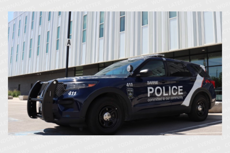 One of Barrie police's hybrid SUVs is shown.