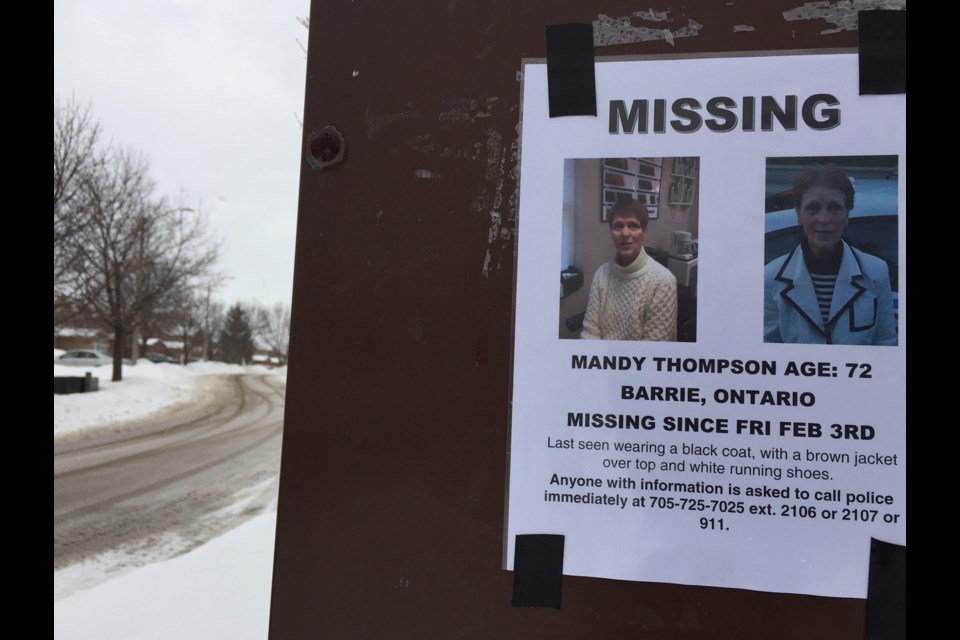 Mandy Thompson's family has put up posters all over the city.
Sue Sgambati/BarrieToday