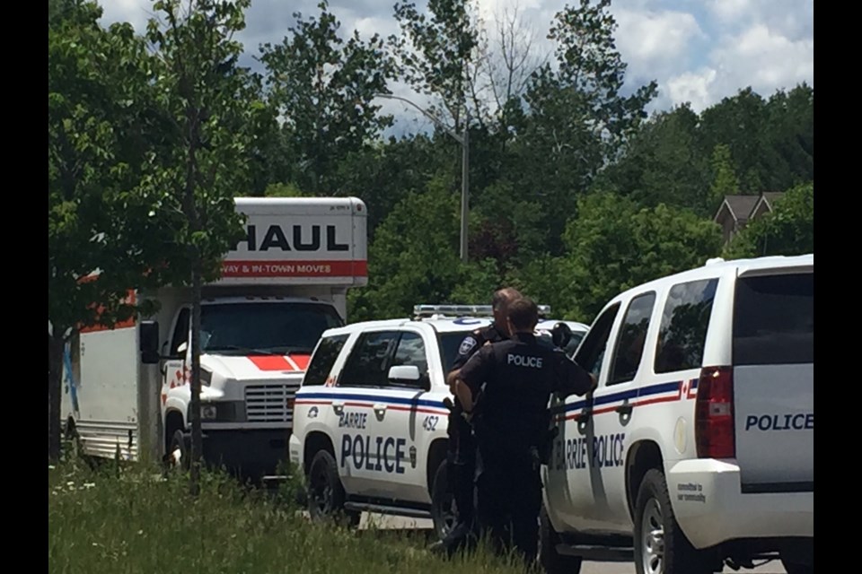Police are on the scene of what is being described by police as an armed robbery in the area of Ardagh Road and Ferndale Road South. Sue Sgambati/BarrieToday