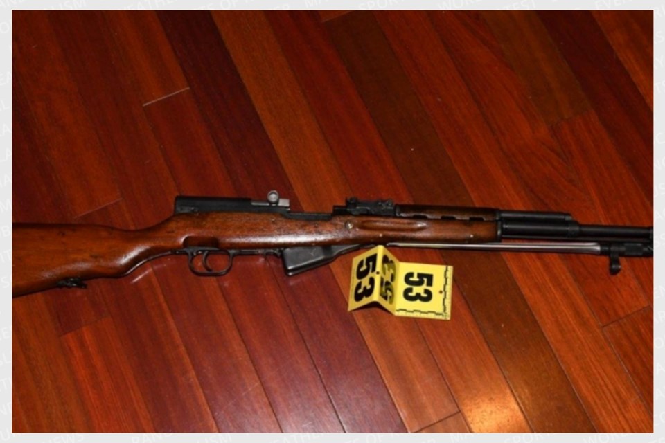 The shooter's SKS semi-automatic rifle.