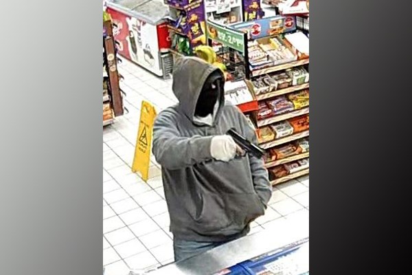On Sunday, January 28, 2018, just before 3 a.m., a suspect entered Circle K convenience store on Leacock Drive in the City of Barrie armed with a handgun. Photo provided by Barrie Police Service