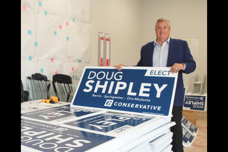 Barrie-Springwater-Oro-Medonte Conservative Party candidate Doug Shipley is shown in a file photo from the campaign. Jessica Owen/BarrieToday