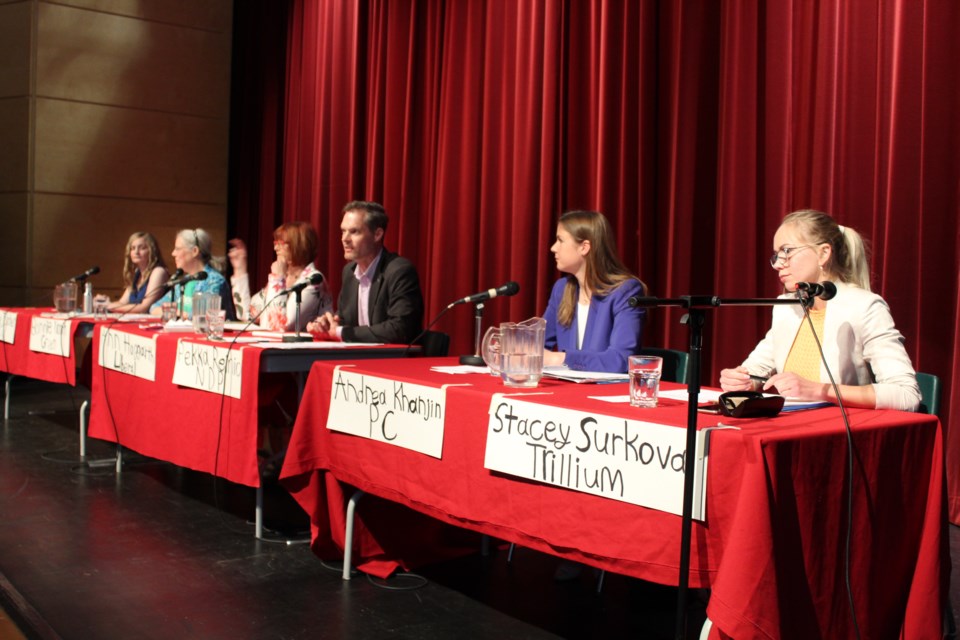 Bear Creek Secondary School hosted an all-candidates debate in Barrie today. Raymond Bowe/BarrieToday