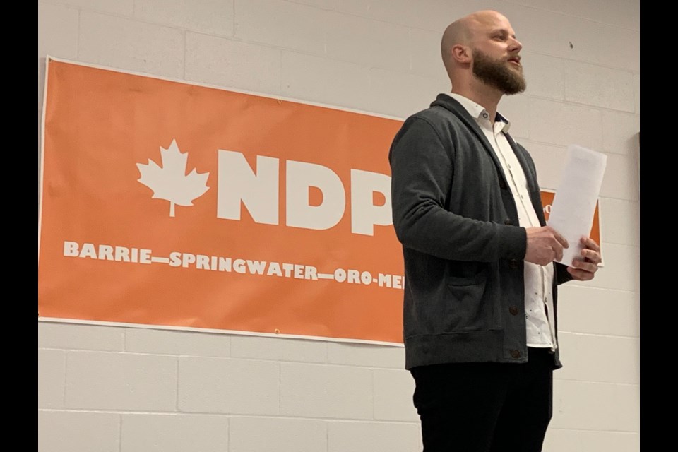 Dan Janssen was acclaimed as the federal NDP candidate in Barrie-Springwater-Oro-Medonte riding on Tuesday night in Barrie. Photo supplied