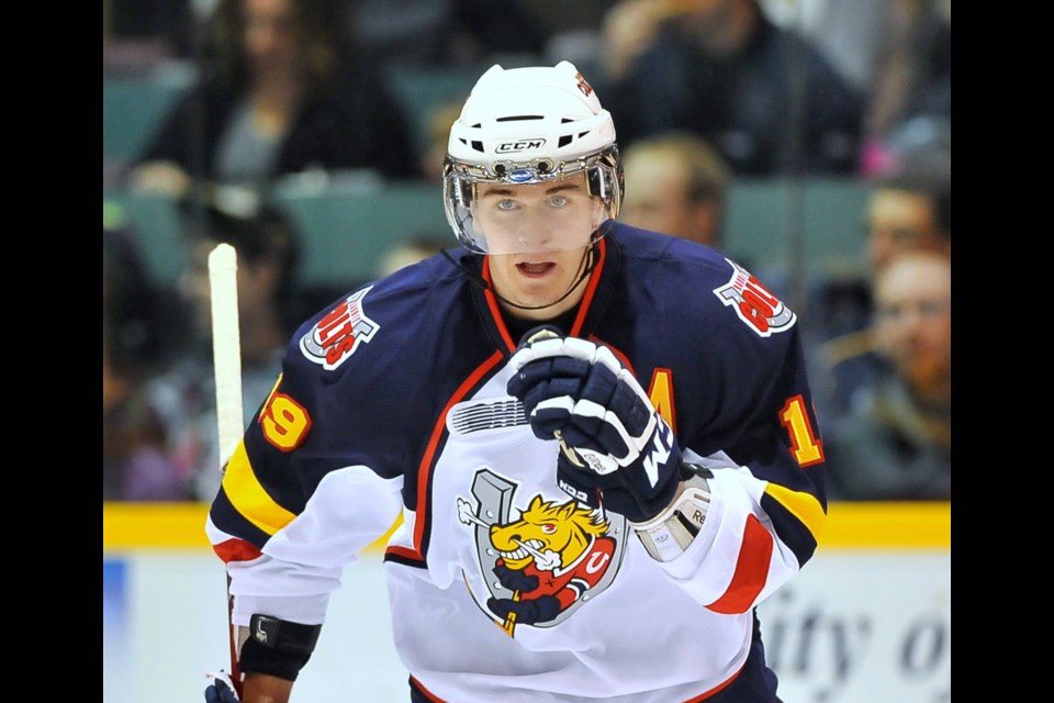 Former Barrie Colts star Mark Scheifele is shown in a photo from the 2011-12 OHL season. Photo courtesy of CHL Images. 