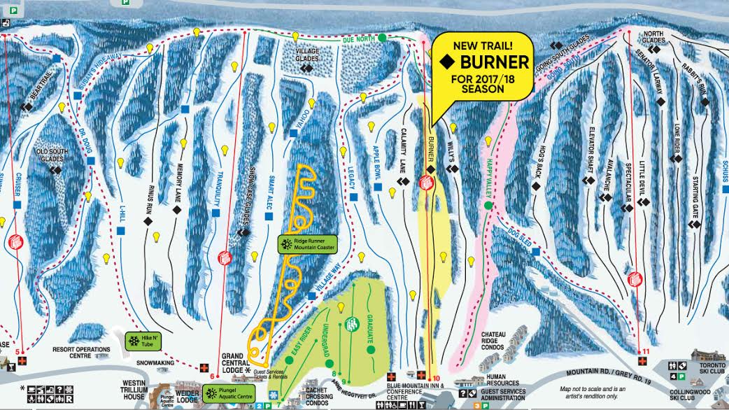 Blue Mountain Resort Ski Map New Ski Trail 'Burner' At Blue Mountain - Barrie News