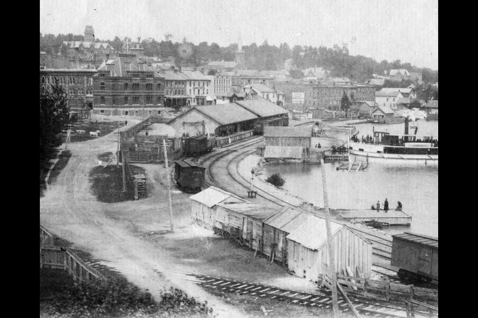 Barrie's waterfront was a bustling place during the late 1800s. Photo courtesy of the Simcoe County Archives