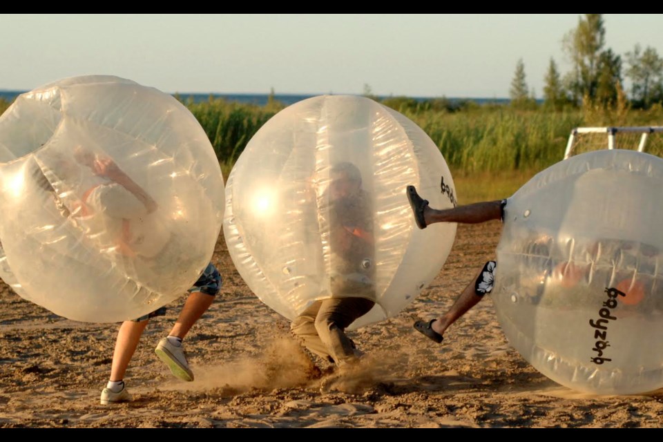 Hamster ball races. Photo provided by Elephant Thoughts. 