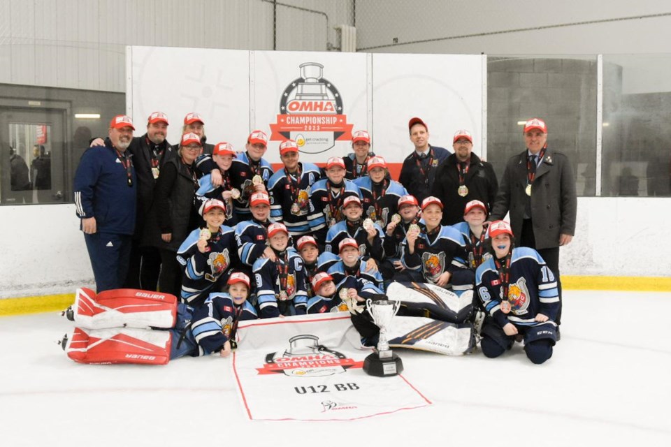 The Barrie Colts under-12 'BB' team has won the Ontario Minor Hockey Association championship.
