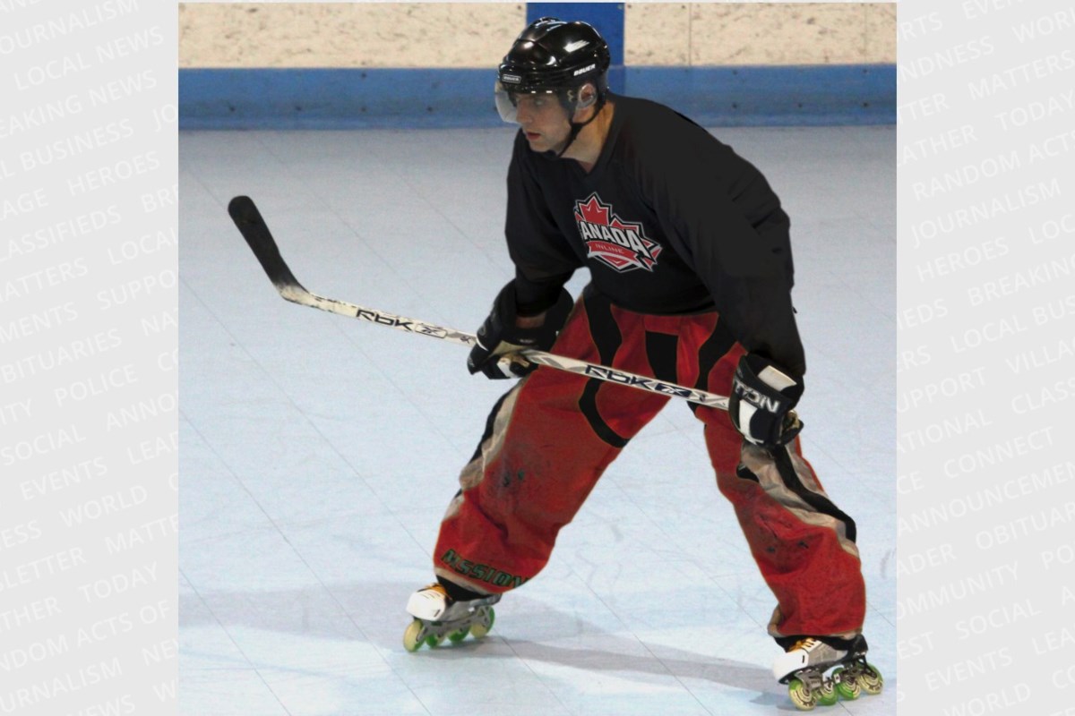 Local resident on his way to Italy for the World Cup inline hockey
