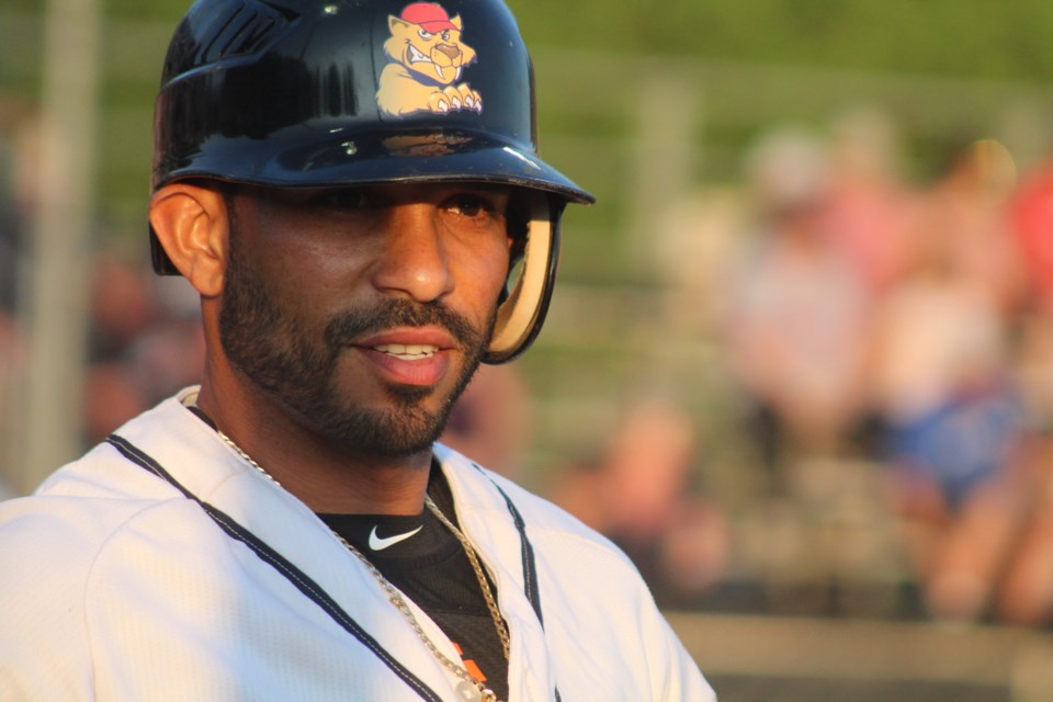 The Barrie Baycats' Branfy Infante is one of several players on the team who hail from the Dominican Republic. Raymond Bowe/BarrieToday file photo