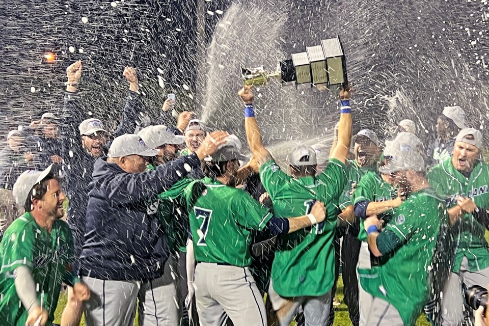 The Welland Jackfish won the first Intercounty Baseball League title in their history last night, after defeating the Barrie Baycats 17-1 at Vintage Throne Stadium in Midhurst. They took the series in six games.