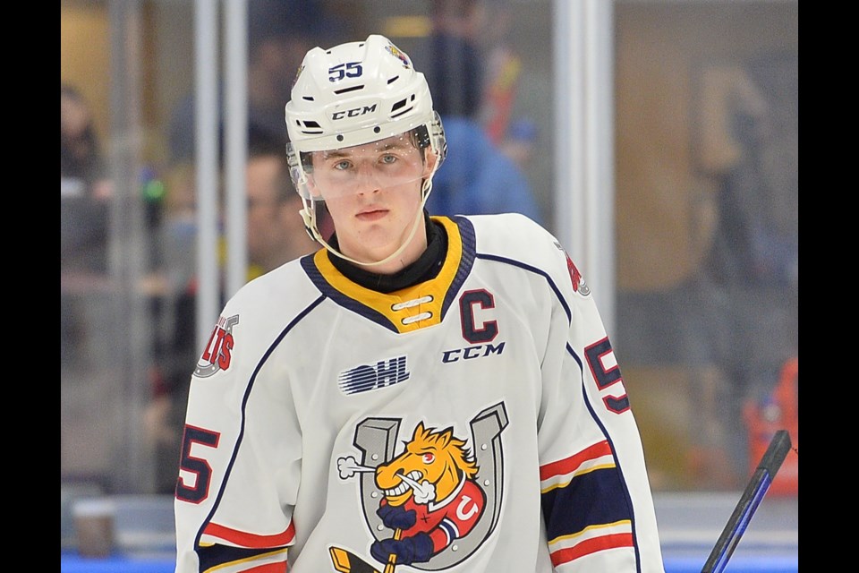 Barrie Colts defenceman Brandt Clarke.