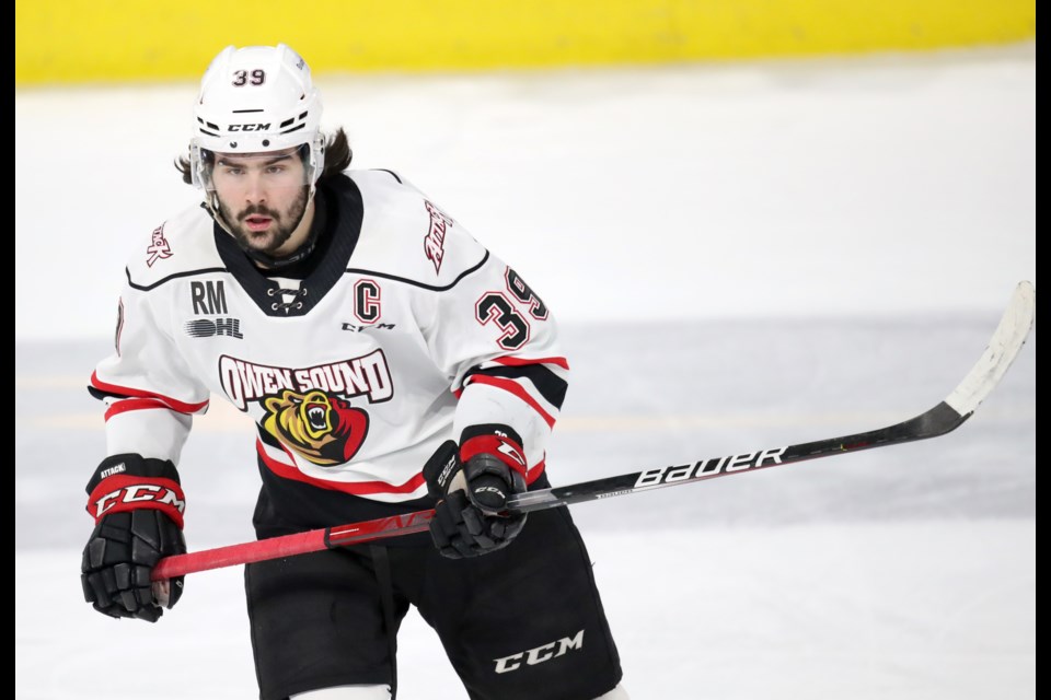 Owen Sound Attack captain Colby Barlow.