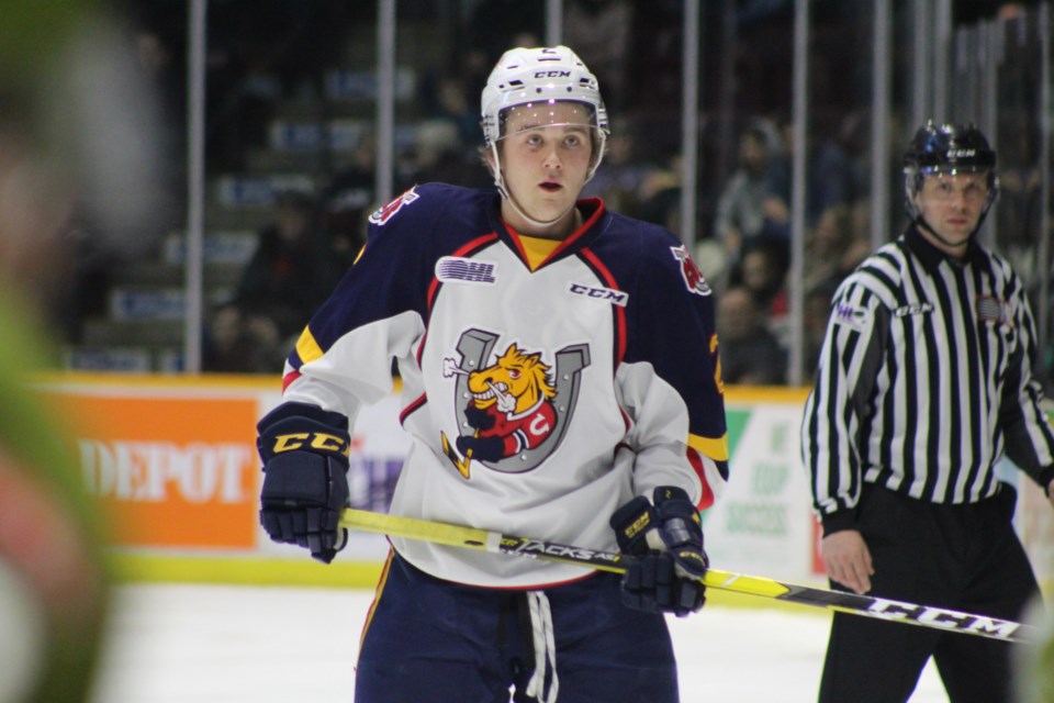 Barrie Colts defenceman Tyler Tucker is shown in a file photo. Raymond Bowe/BarrieToday