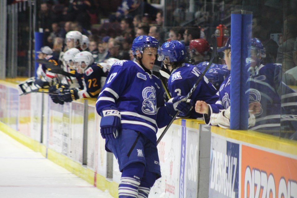 Orillia native Kyle Heitzner played his first game back in Barrie after the Colts traded the forward recently to the Mississauga Steelheads. Raymond Bowe/BarrieToday