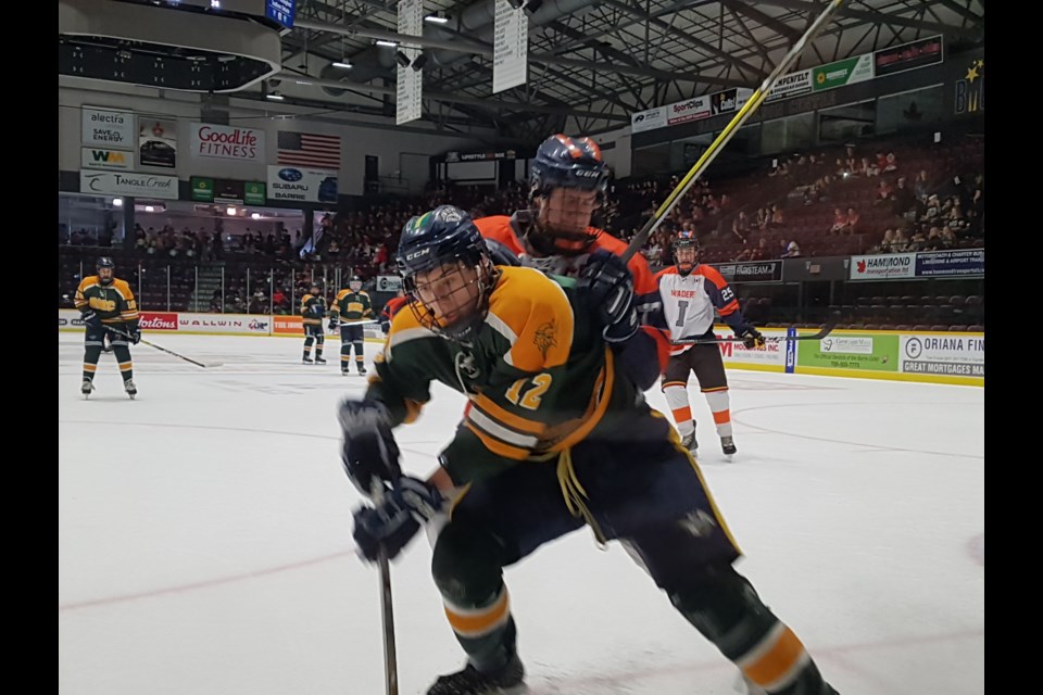 Innisdale and Barrie North played hard in the semifinals of the Kempenfelt Cup on Wednesday, Dec. 12, 2018. Shawn Gibson/BarrieToday 