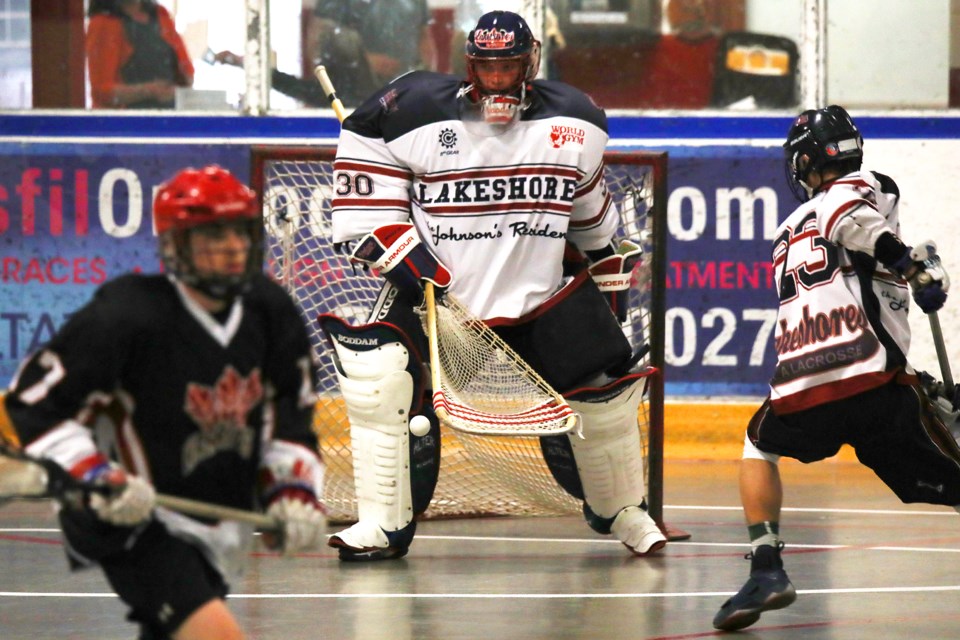 The Barrie Lakeshores lacrosse franchise, shown during a 2018 game in this file photo, has been contracted by the Ontario Junior 'A' Lacrosse League. Kevin Lamb for BarrieToday