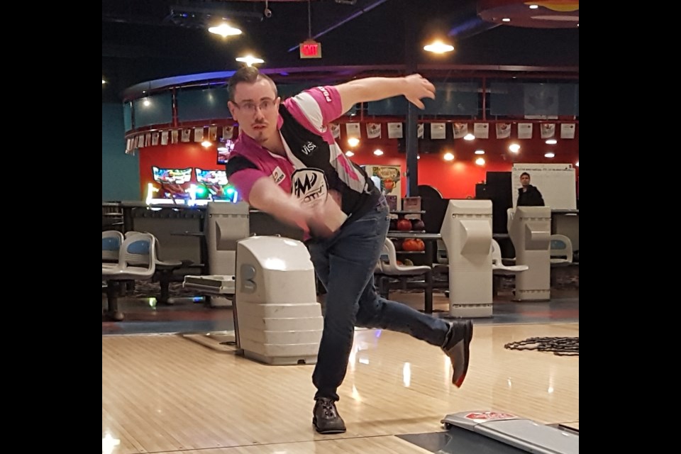 Zach Wilkins showing the form that he hopes takes him to a PBA Tour title. Shawn Gibson/BarrieToday