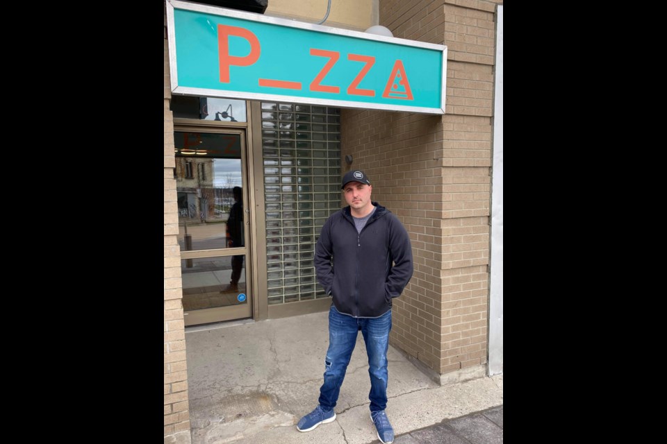 P_ZZA owner Stefano Agostino owns a business directly across from Meridian Place in downtown Barrie.