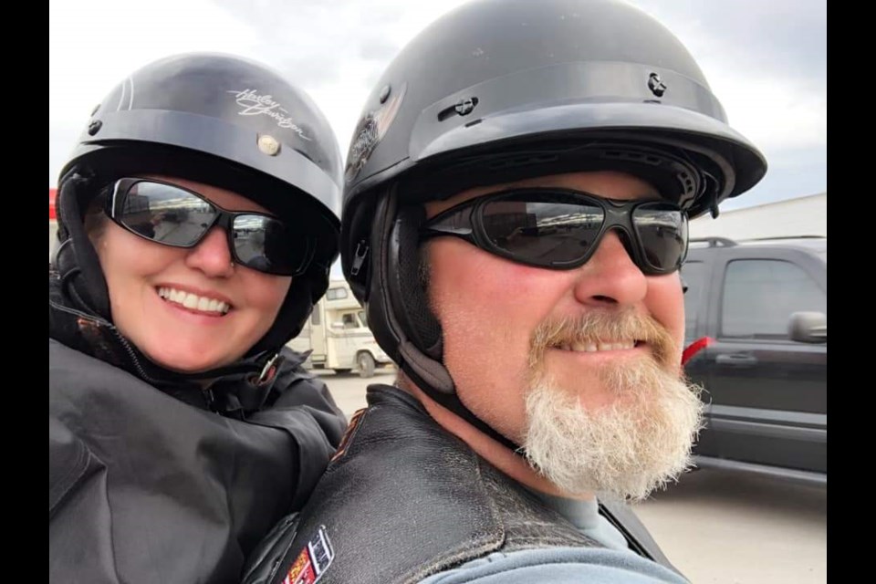 Tammy Collins and Rick Bourre loved their motorcycle rides as much as they loved their dogs. Photo supplied