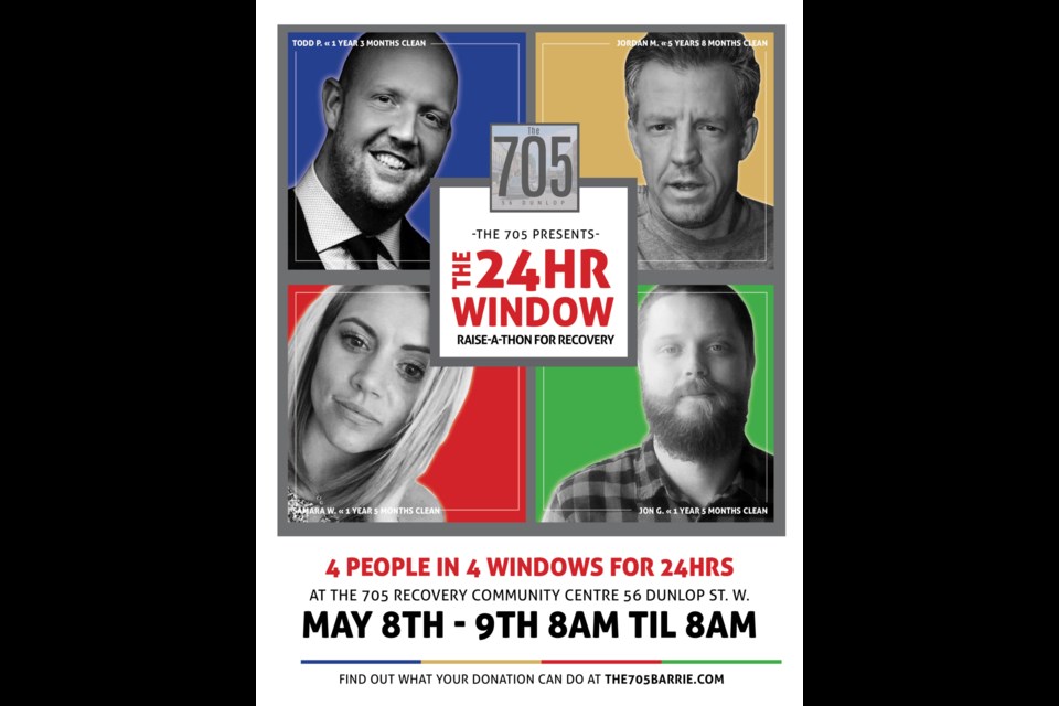 The 24hr Window Raise-a-thon for Recovery hopes to raise money for the 705 Recovery Community Centre, which helps with addictions in Barrie.