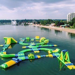 The Splash On Waterpark, pictured in 2017, is coming back to the Barrie waterfront on June 28, newly expanded. A second location in Orillia at Tudhope Park will also be unveiled on June 30. Contributed photo