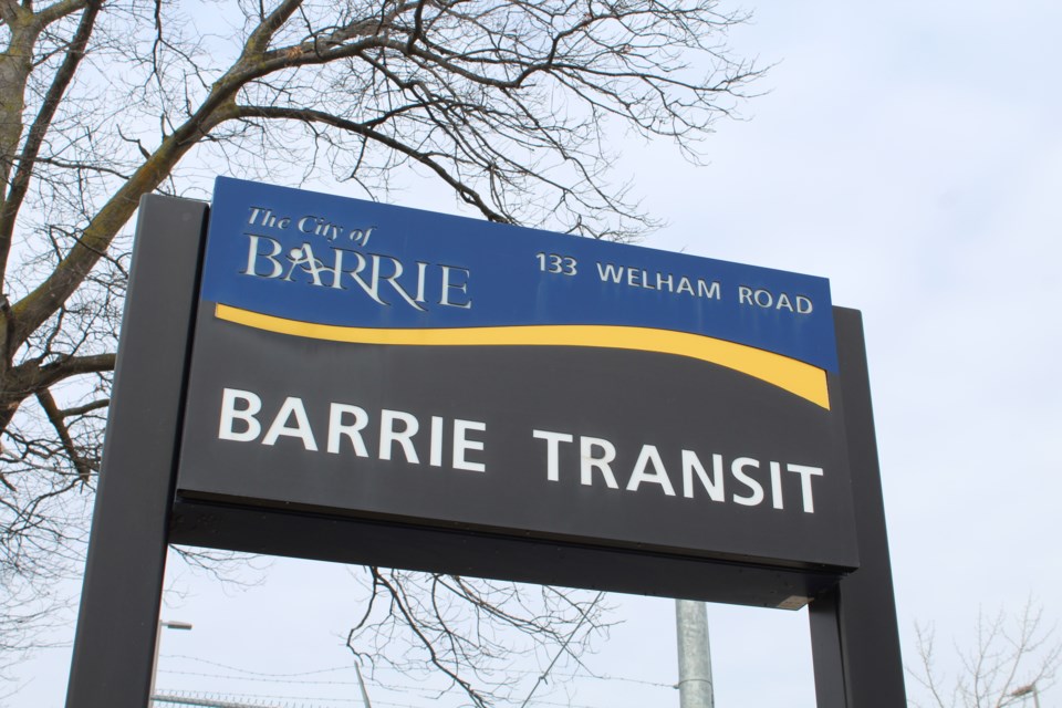 The entrance to the Barrie Transit garage on Welham Road in the city's south end. Raymond Bowe/BarrieToday