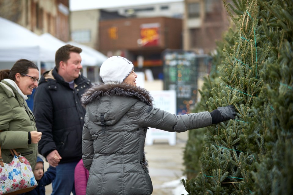 The Noella Tree and Wreath lot happens every Saturday in downtown Barrie until Dec. 16. Kristen Eatch/Photo