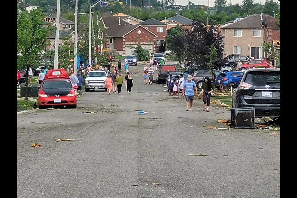Damage is extensive in south end Barrie after what appears to be a tornado touched down in the area. This area of Prince William Way and Majestic Boulevard was particularly hard hit.