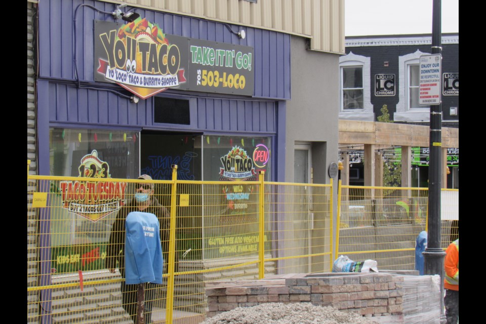 The construction at the Five Points in downtown Barrie and along Dunlop Street is expected to wrap up later this month. Shawn Gibson/BarrieToday